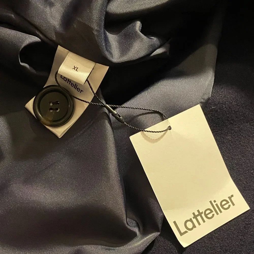 Nwt Lattelier Navy Cashmere Wool Blend Coat Ladies Xl — image 2 of 8